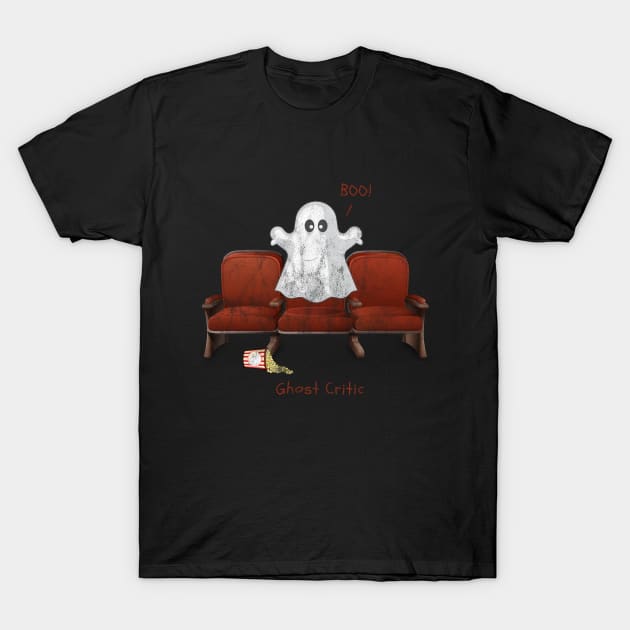 Ghost Critic (Distressed) T-Shirt by Blerdy Laundry